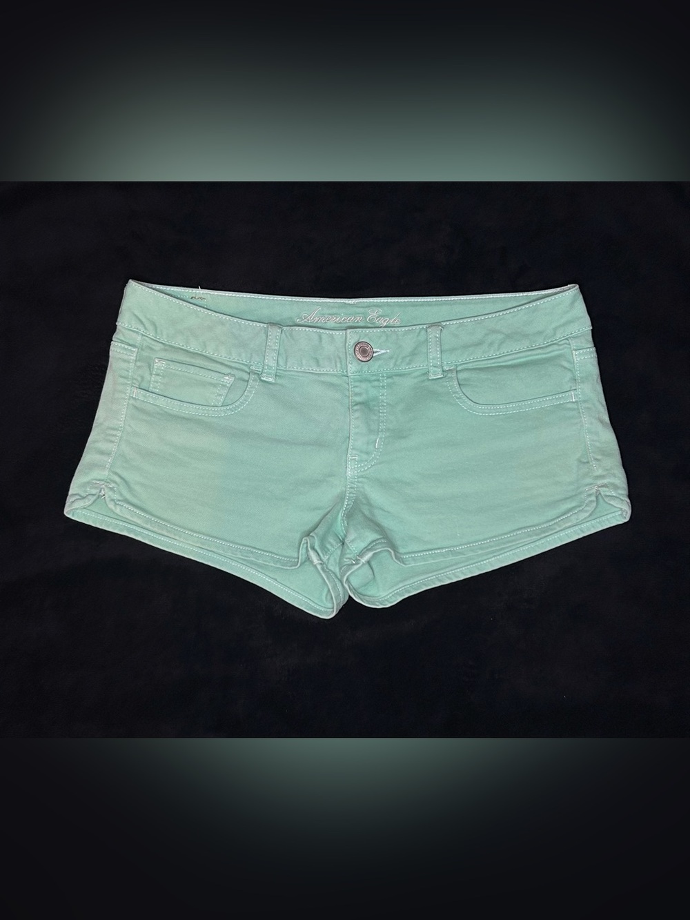 American Eagle Outfitters Mint Green Denim Shorties